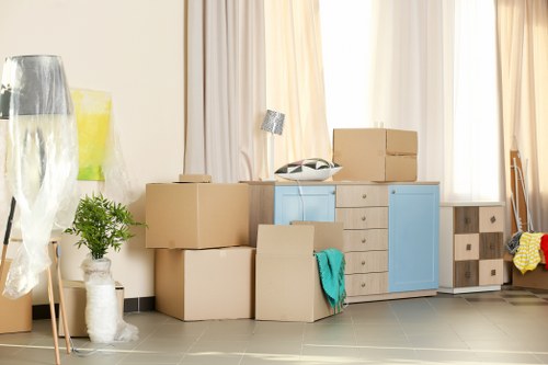 Removal team preparing a Bermondsey home move