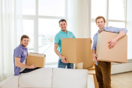 House move preparation in Bermondsey with labeled boxes