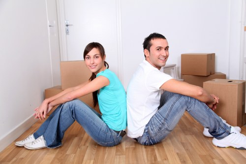 Local moving van collecting household items in Bermondsey