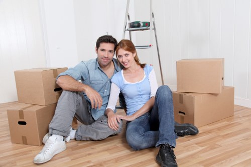 Trained movers handling furniture with care in Bermondsey