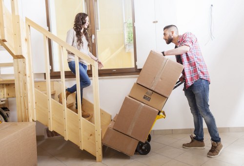 Driver preparing for a UK man and van collection