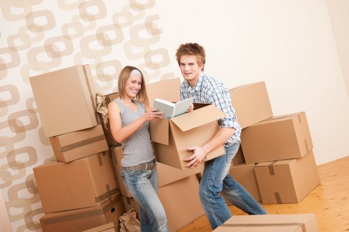 Removal team handling furniture and boxes for Bermondsey customers