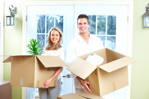 Professional moving team assisting with a Bermondsey flat relocation