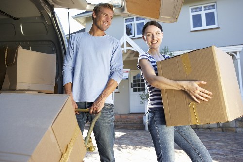 Professional man and van helping with a flat move in Bermondsey