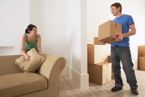 Packing and loading boxes for a Bermondsey van move